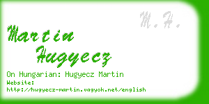 martin hugyecz business card